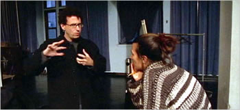 Tony Kushner and Jeanine Tesori rehearsing Brecht's Mother Courage, Public Theater, NYC, 2006