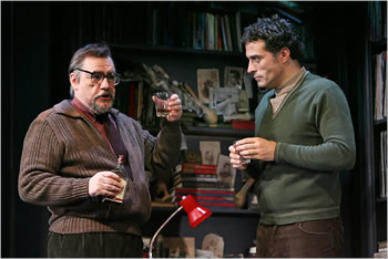 Brian Cox and Rufus Sewell in Tom Stoppard's "Rock 'n' Roll." Bernard B. Jacobs Theatre, NYC, 2007. Photo: Joan Marcus.