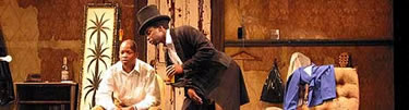 Harold Perrineau and Larry Gilliard, Jr. in "Topdog/Underdog" at Seattle Rep