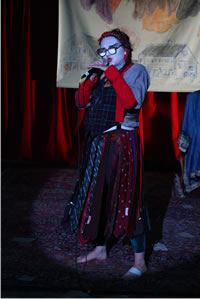 Cynthia Hopkins in "Truth: A Tragedy," 2010. Photo: copyright Paula Court.